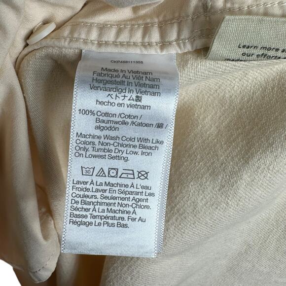MADEWELL Cream Bone Garment Dyed Twill Shirt Jacket Women's Size 2X Plus Size - Picture 6 of 8